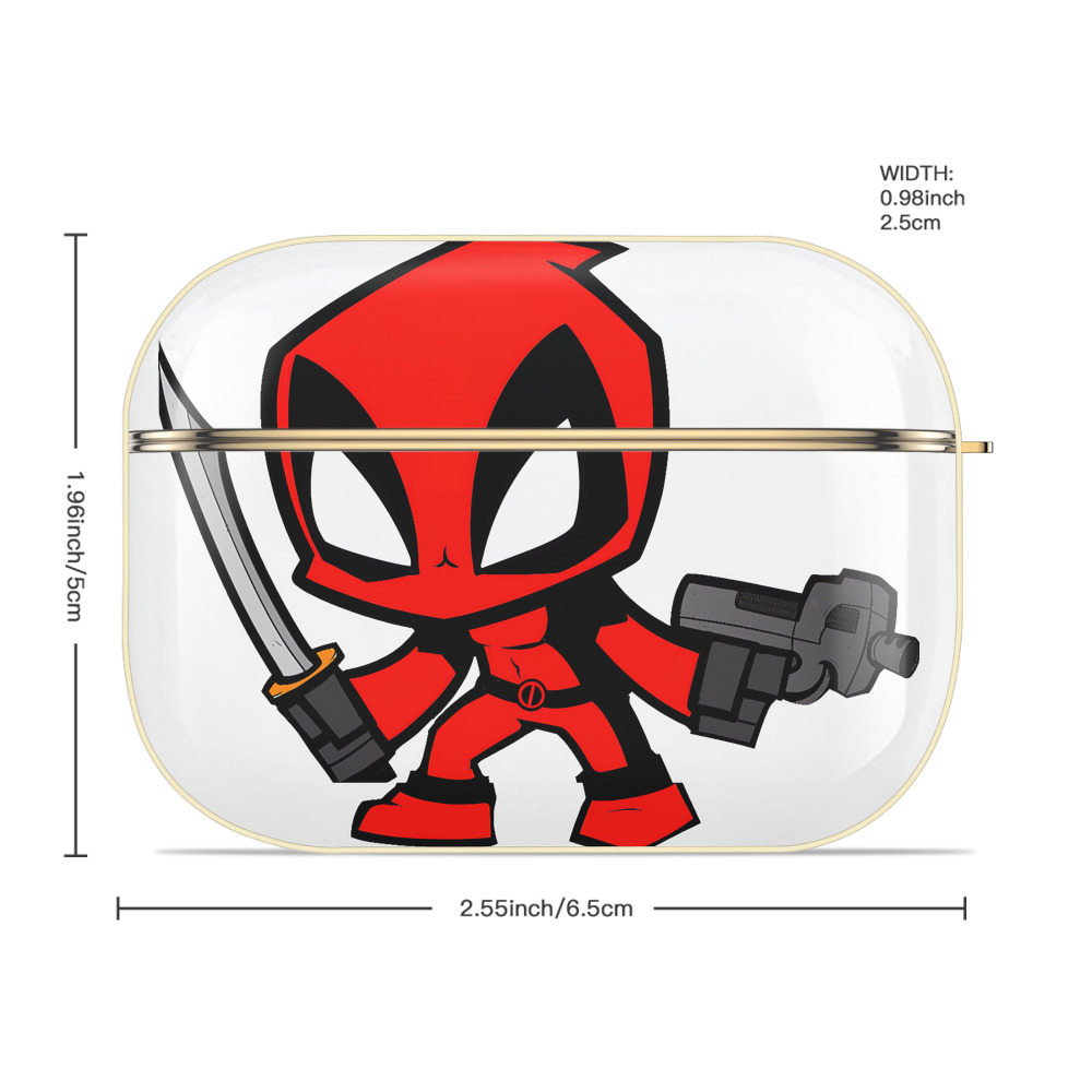 Deadpool デッドプール 【AirPods Pro用】ハードシェル保護ケース｜耐衝撃・防指紋・カラビナ付き商品仕様