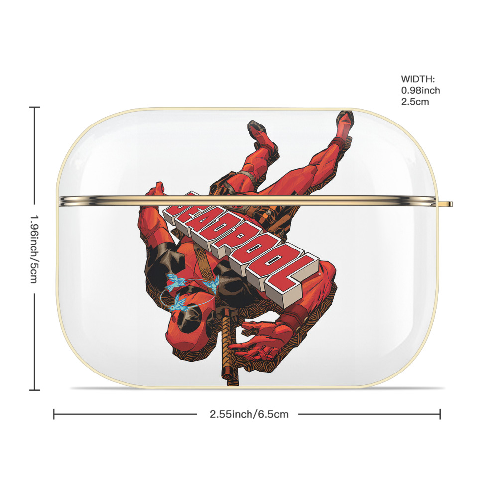Deadpool デッドプール 【AirPods Pro用】ハードシェル保護ケース｜耐衝撃・防指紋・カラビナ付き商品仕様