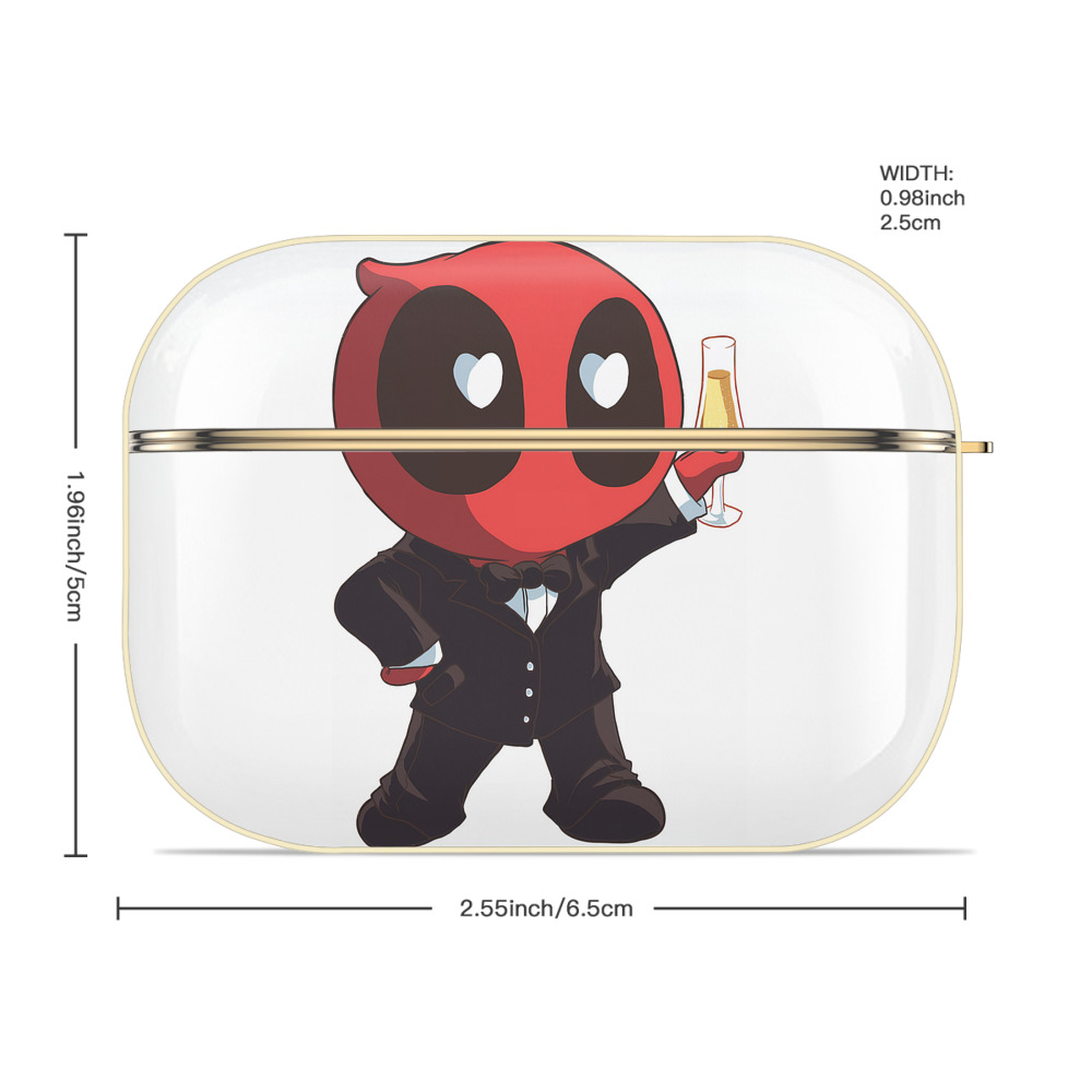 Deadpool デッドプール 【AirPods Pro用】ハードシェル保護ケース｜耐衝撃・防指紋・カラビナ付き商品仕様