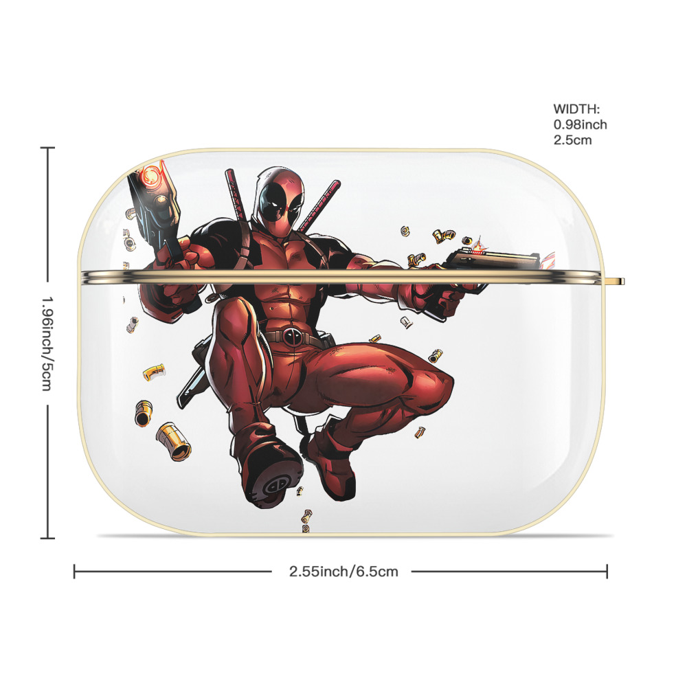 Deadpool デッドプール 【AirPods Pro用】ハードシェル保護ケース｜耐衝撃・防指紋・カラビナ付き商品仕様