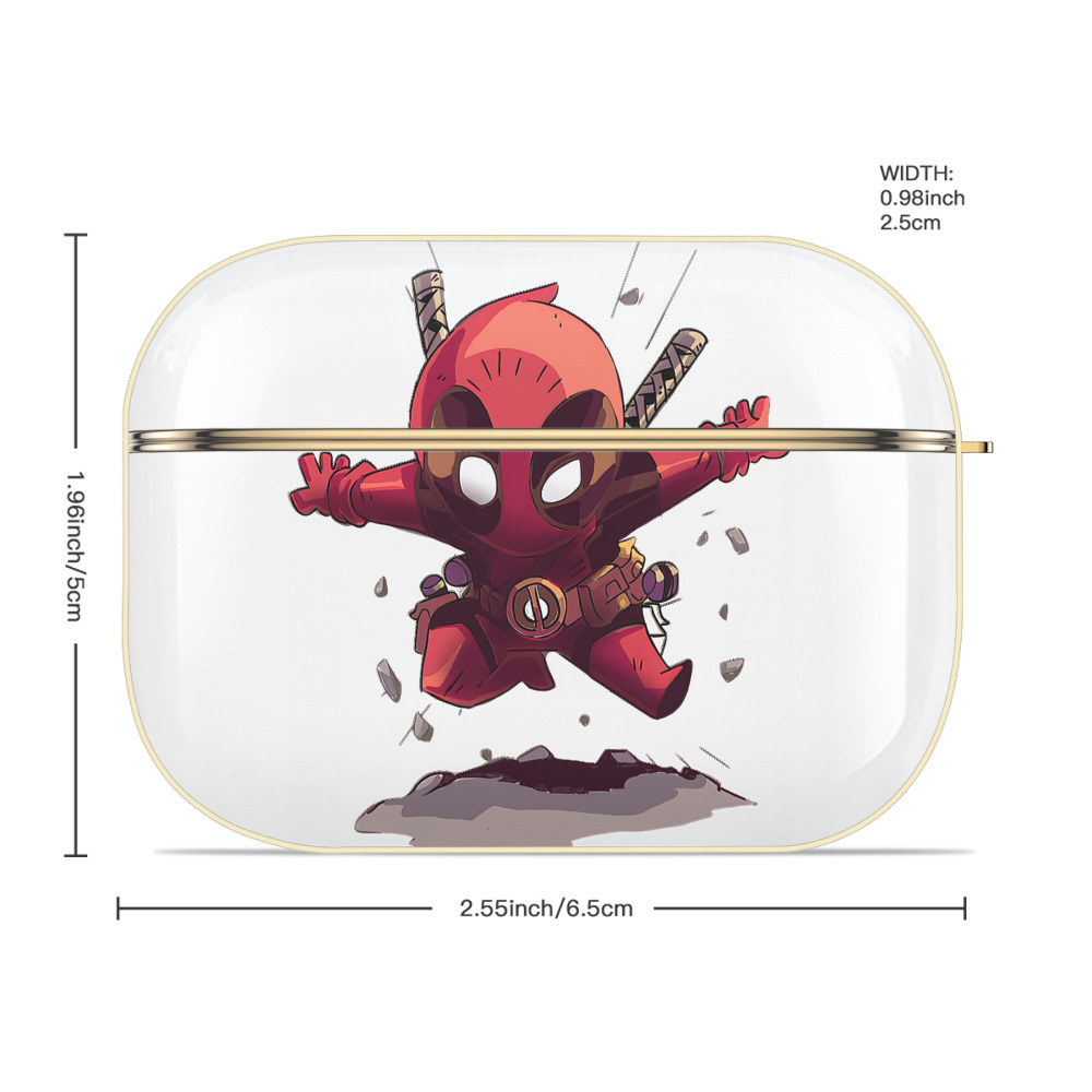 Deadpool デッドプール 【AirPods Pro用】ハードシェル保護ケース｜耐衝撃・防指紋・カラビナ付き商品仕様