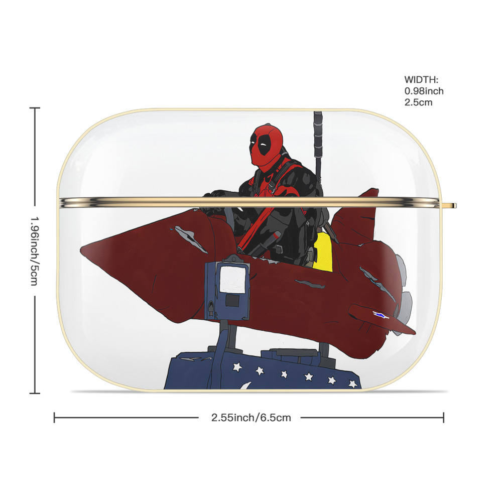 Deadpool デッドプール 【AirPods Pro用】ハードシェル保護ケース｜耐衝撃・防指紋・カラビナ付き商品仕様