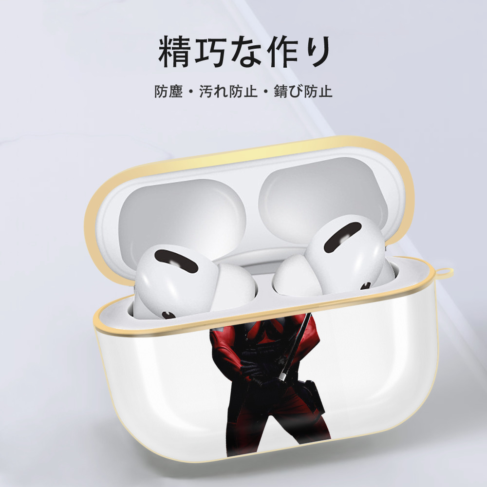 Deadpool デッドプール 【AirPods Pro用】ハードシェル保護ケース｜耐衝撃・防指紋・カラビナ付き商品仕様