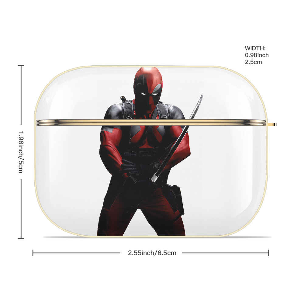 Deadpool デッドプール 【AirPods Pro用】ハードシェル保護ケース｜耐衝撃・防指紋・カラビナ付き商品仕様
