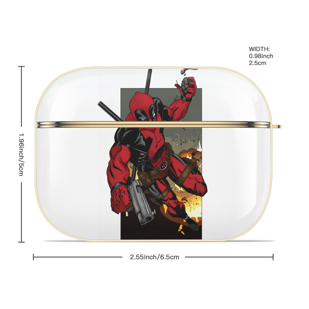 Deadpool デッドプール 【AirPods Pro用】ハードシェル保護ケース｜耐衝撃・防指紋・カラビナ付き商品仕様