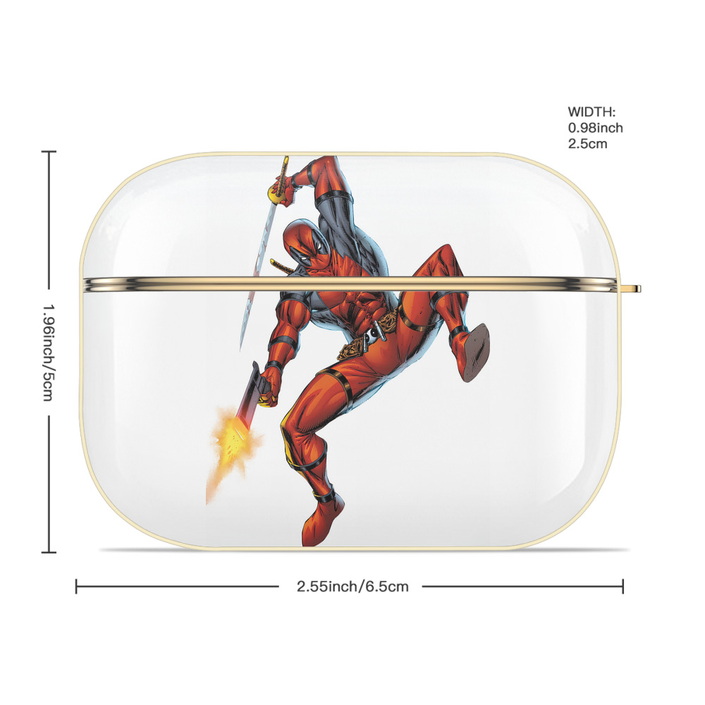 Deadpool デッドプール 【AirPods Pro用】ハードシェル保護ケース｜耐衝撃・防指紋・カラビナ付き商品仕様