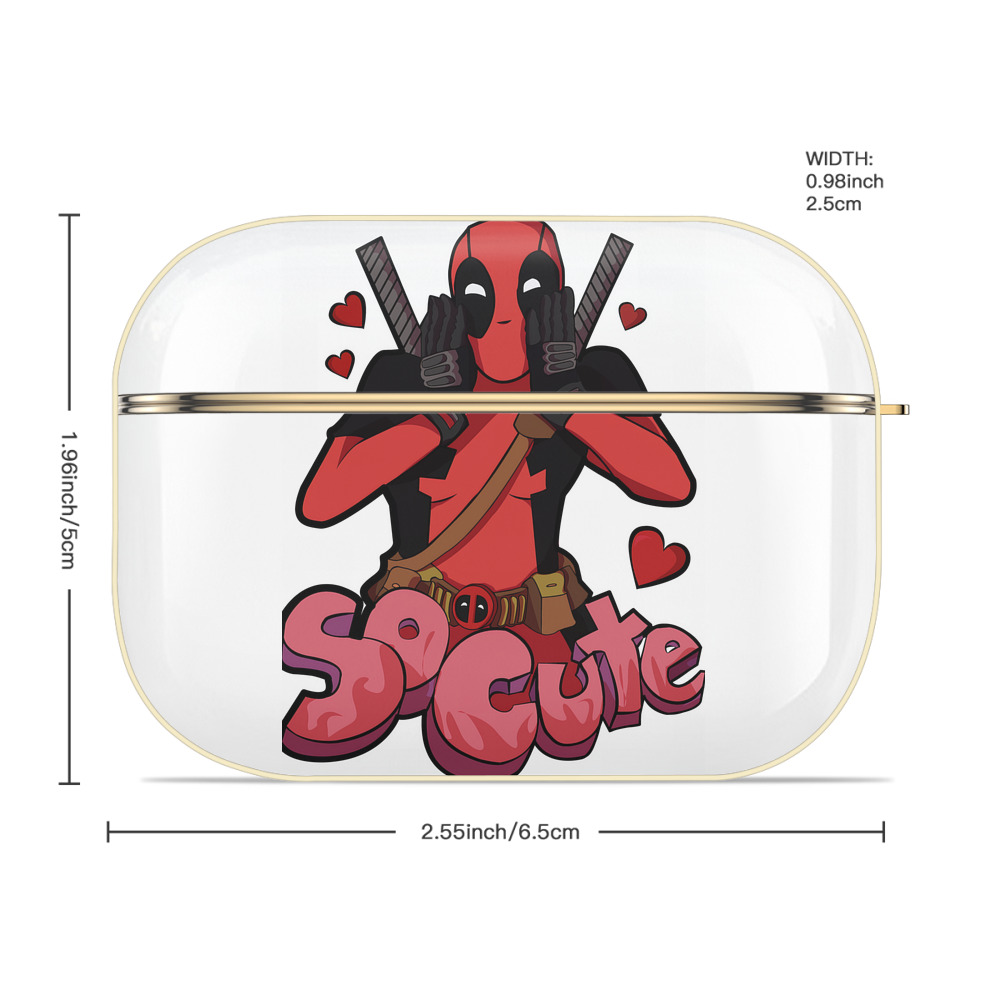 Deadpool デッドプール 【AirPods Pro用】ハードシェル保護ケース｜耐衝撃・防指紋・カラビナ付き商品仕様