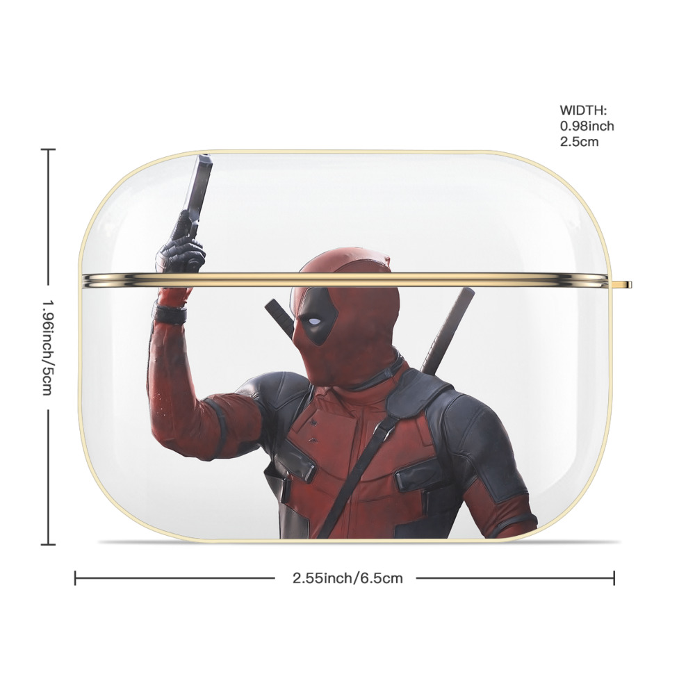 Deadpool デッドプール 【AirPods Pro用】ハードシェル保護ケース｜耐衝撃・防指紋・カラビナ付き商品仕様