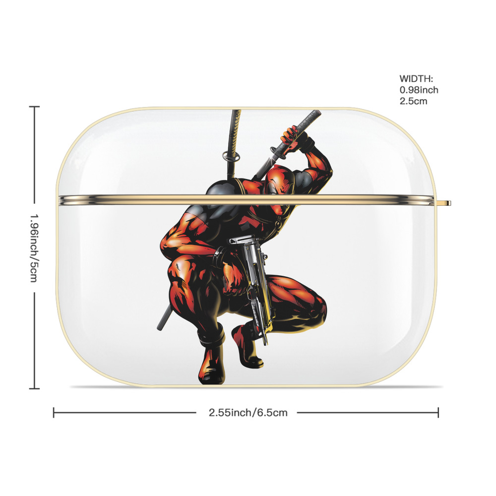 Deadpool デッドプール 【AirPods Pro用】ハードシェル保護ケース｜耐衝撃・防指紋・カラビナ付き商品仕様