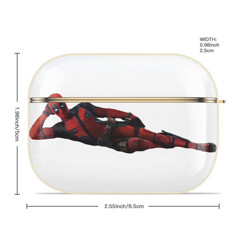 Deadpool デッドプール 【AirPods Pro用】ハードシェル保護ケース｜耐衝撃・防指紋・カラビナ付き商品仕様