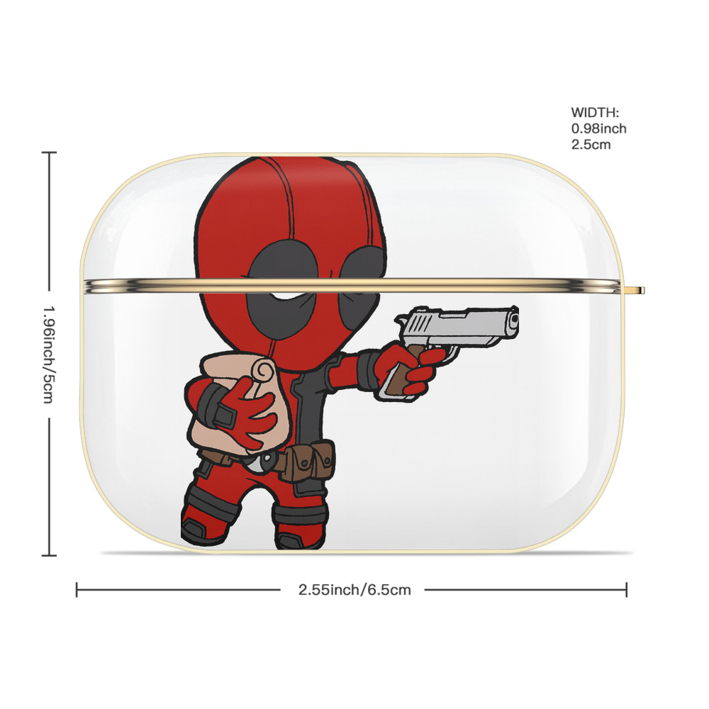 Deadpool デッドプール 【AirPods Pro用】ハードシェル保護ケース｜耐衝撃・防指紋・カラビナ付き商品仕様