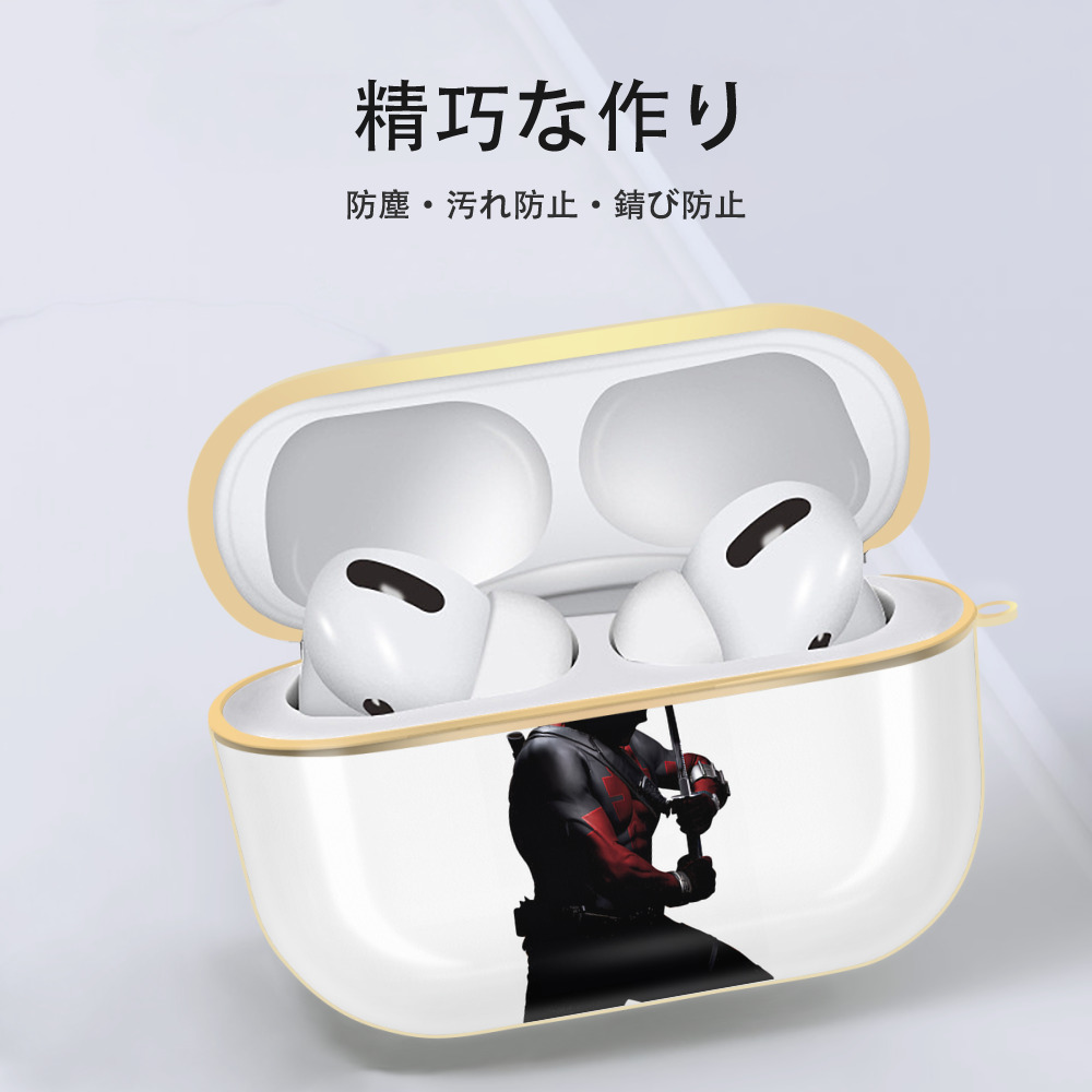 Deadpool デッドプール 【AirPods Pro用】ハードシェル保護ケース｜耐衝撃・防指紋・カラビナ付き商品仕様