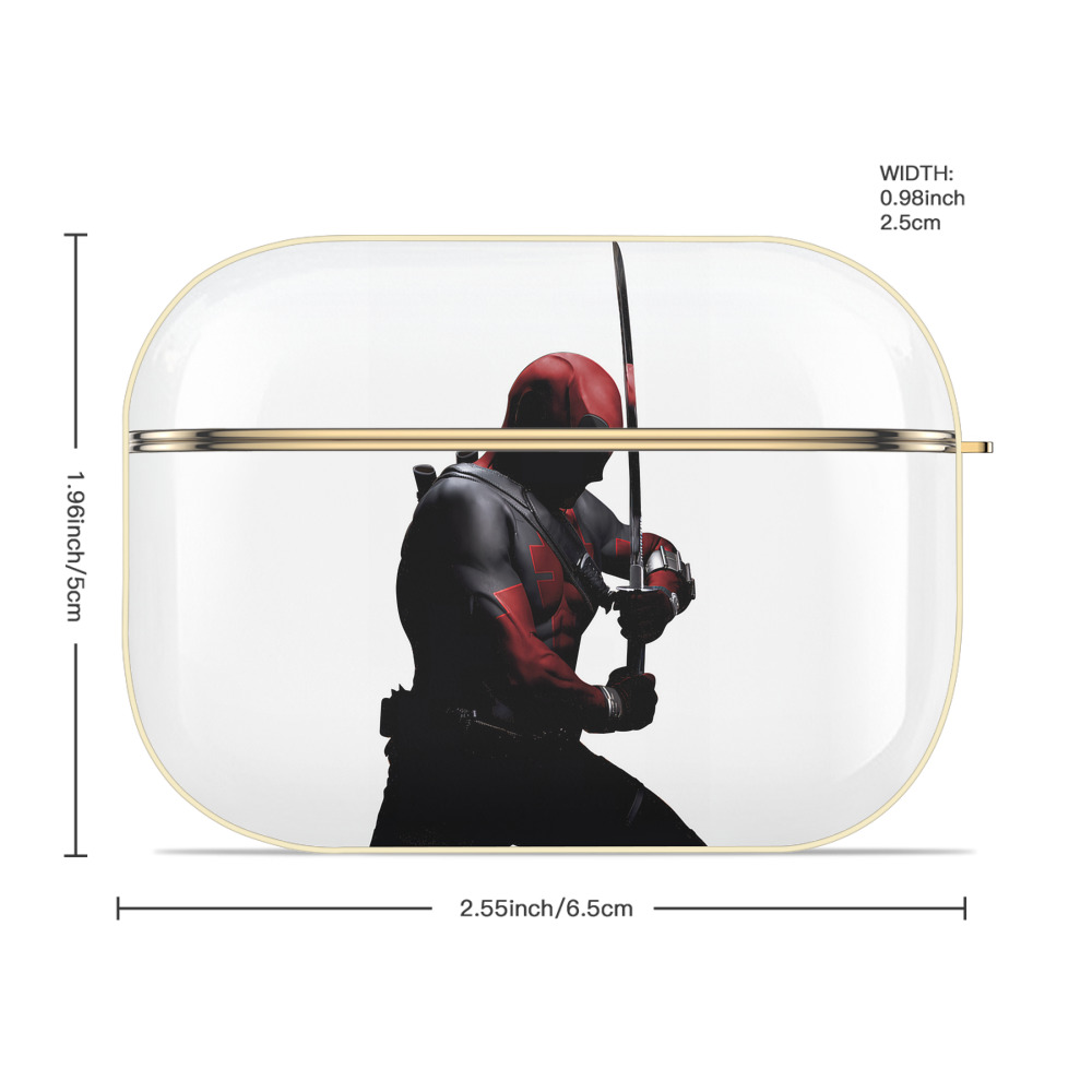 Deadpool デッドプール 【AirPods Pro用】ハードシェル保護ケース｜耐衝撃・防指紋・カラビナ付き商品仕様