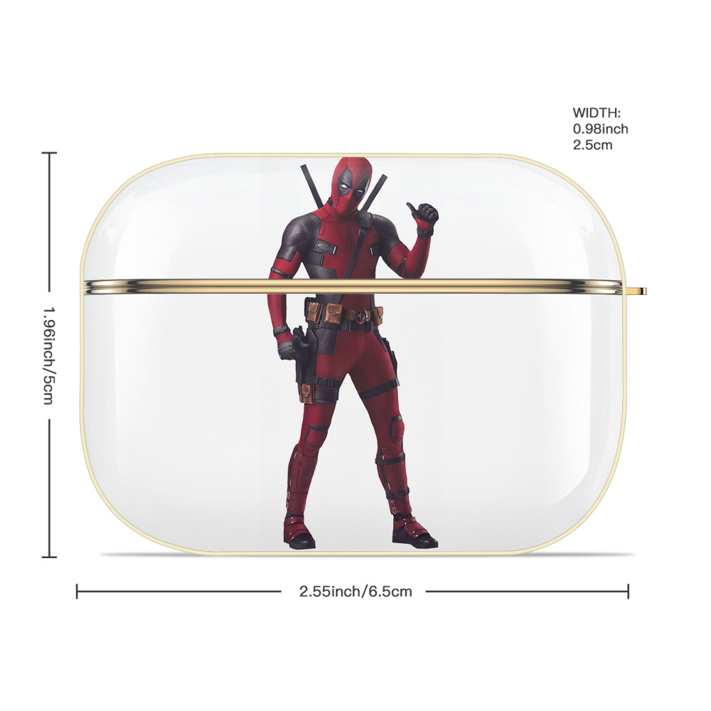 Deadpool デッドプール 【AirPods Pro用】ハードシェル保護ケース｜耐衝撃・防指紋・カラビナ付き商品仕様