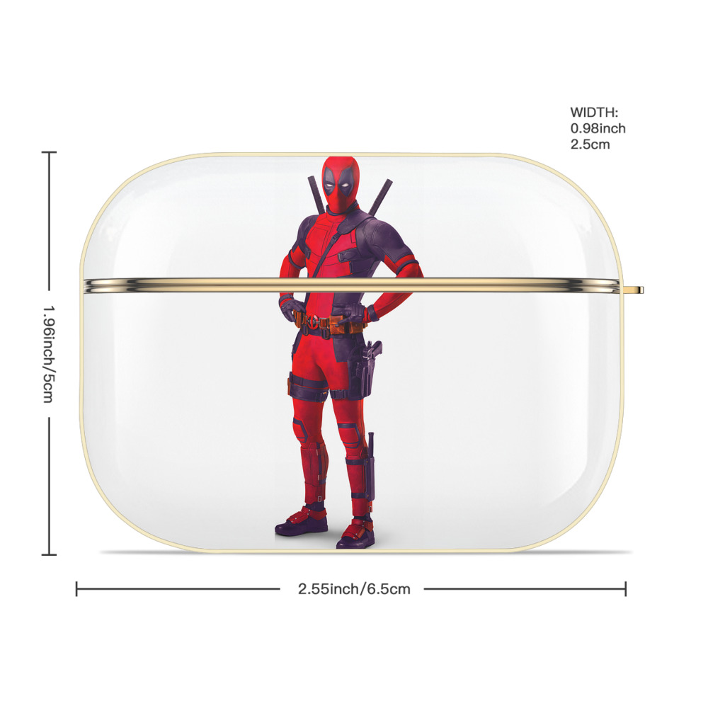 Deadpool デッドプール 【AirPods Pro用】ハードシェル保護ケース｜耐衝撃・防指紋・カラビナ付き商品仕様