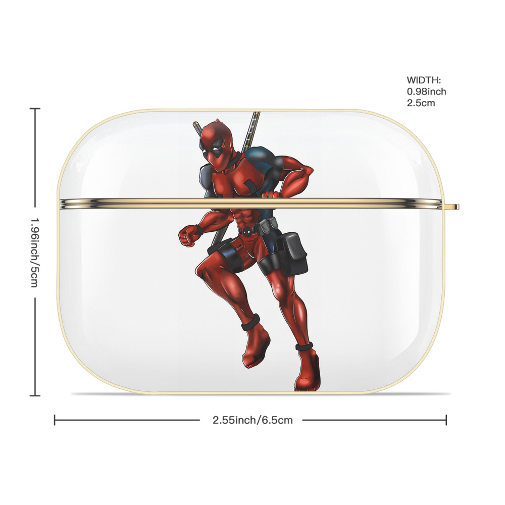 Deadpool デッドプール 【AirPods Pro用】ハードシェル保護ケース｜耐衝撃・防指紋・カラビナ付き商品仕様