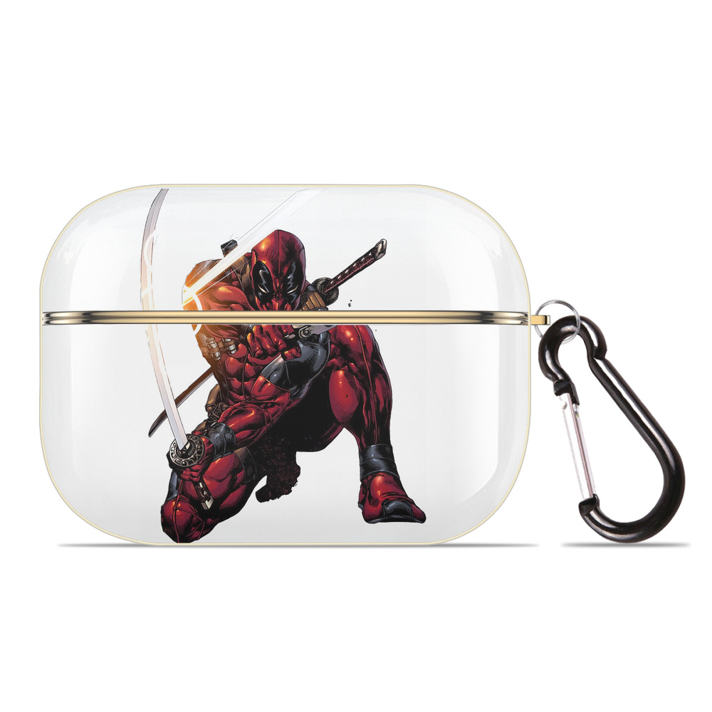 （画像用） Deadpool デッドプール 【AirPods Pro用】ハードシェル保護ケース｜耐衝撃・防指紋・カラビナ付き商品仕様