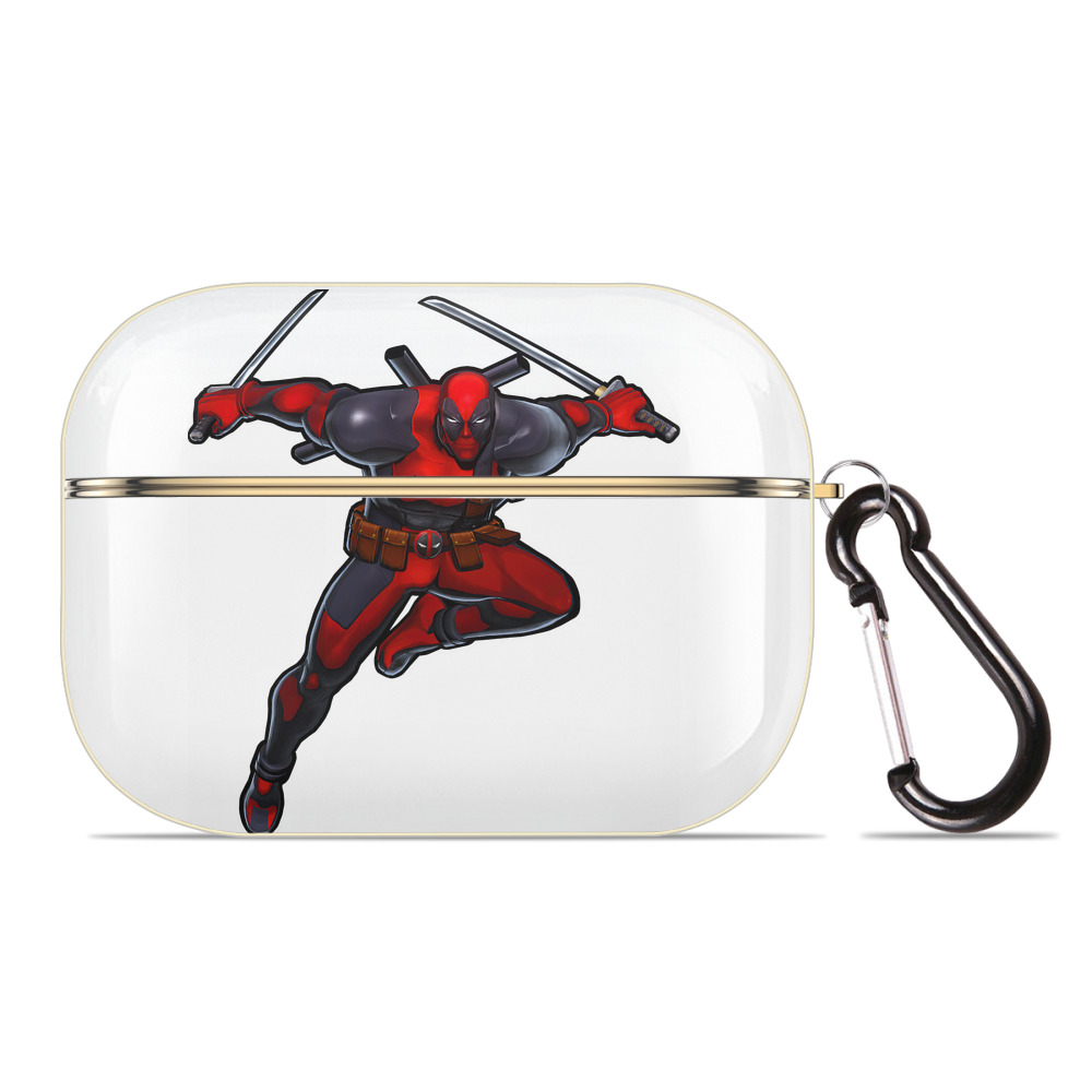 （画像用） Deadpool デッドプール 【AirPods Pro用】ハードシェル保護ケース｜耐衝撃・防指紋・カラビナ付き商品仕様