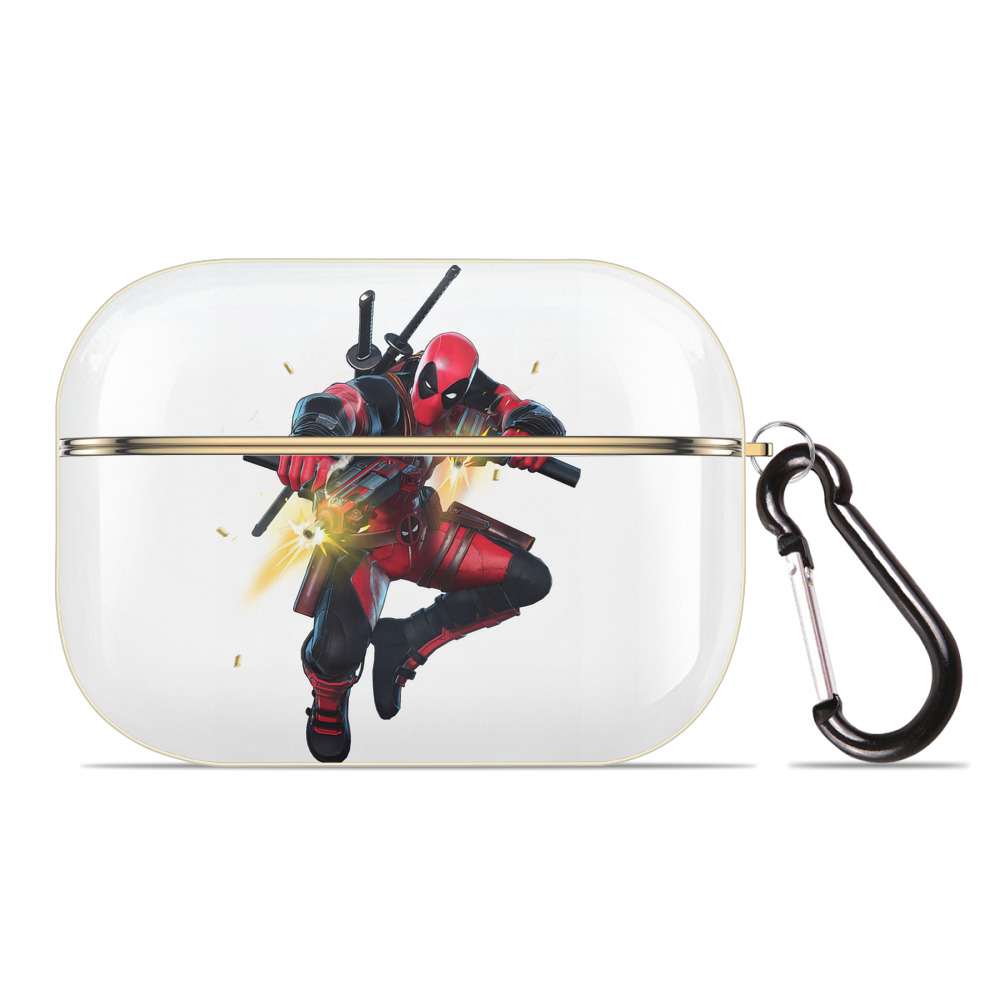 （画像用） Deadpool デッドプール 【AirPods Pro用】ハードシェル保護ケース｜耐衝撃・防指紋・カラビナ付き商品仕様