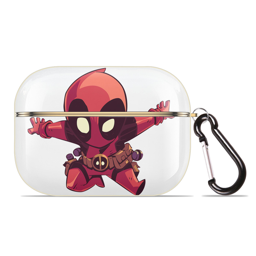 （画像用） Deadpool デッドプール 【AirPods Pro用】ハードシェル保護ケース｜耐衝撃・防指紋・カラビナ付き商品仕様