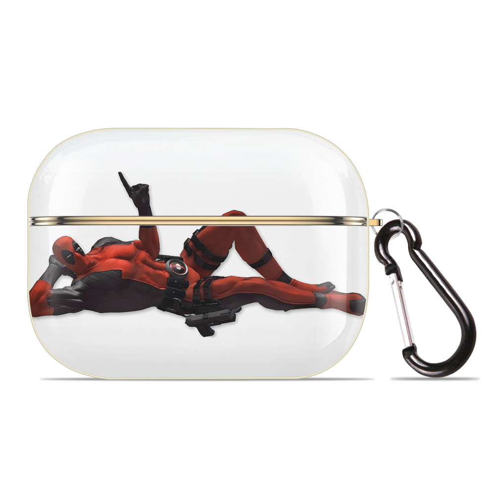 （画像用） Deadpool デッドプール 【AirPods Pro用】ハードシェル保護ケース｜耐衝撃・防指紋・カラビナ付き商品仕様