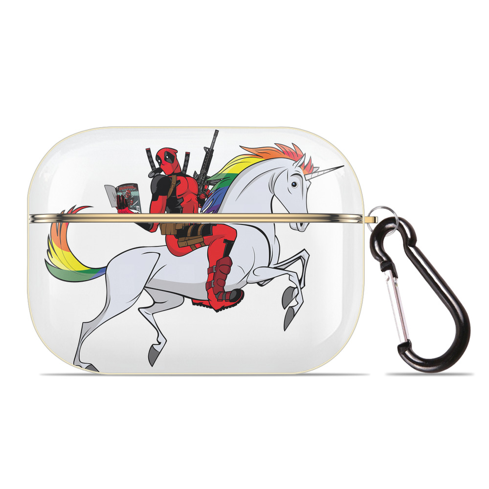 （画像用） Deadpool デッドプール 【AirPods Pro用】ハードシェル保護ケース｜耐衝撃・防指紋・カラビナ付き商品仕様