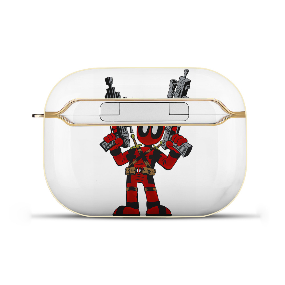 （画像用） Deadpool デッドプール 【AirPods Pro用】ハードシェル保護ケース｜耐衝撃・防指紋・カラビナ付き商品仕様