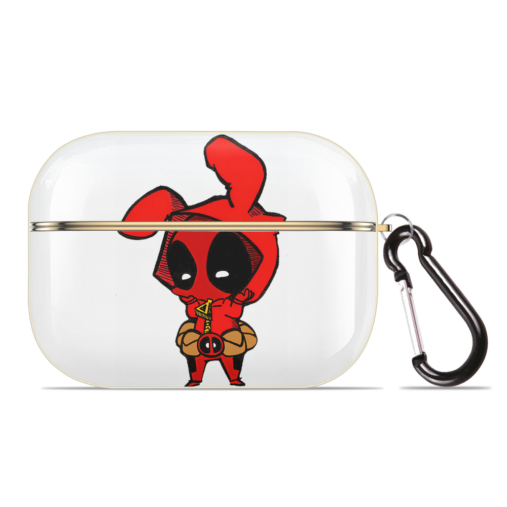 （画像用） Deadpool デッドプール 【AirPods Pro用】ハードシェル保護ケース｜耐衝撃・防指紋・カラビナ付き商品仕様