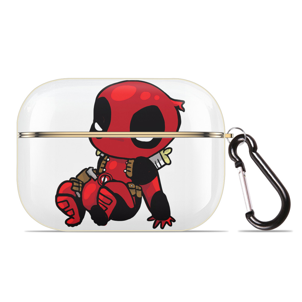 （画像用） Deadpool デッドプール 【AirPods Pro用】ハードシェル保護ケース｜耐衝撃・防指紋・カラビナ付き商品仕様