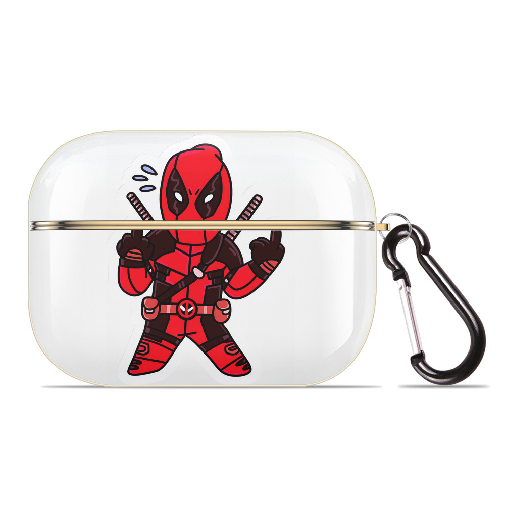 （画像用） Deadpool デッドプール 【AirPods Pro用】ハードシェル保護ケース｜耐衝撃・防指紋・カラビナ付き商品仕様