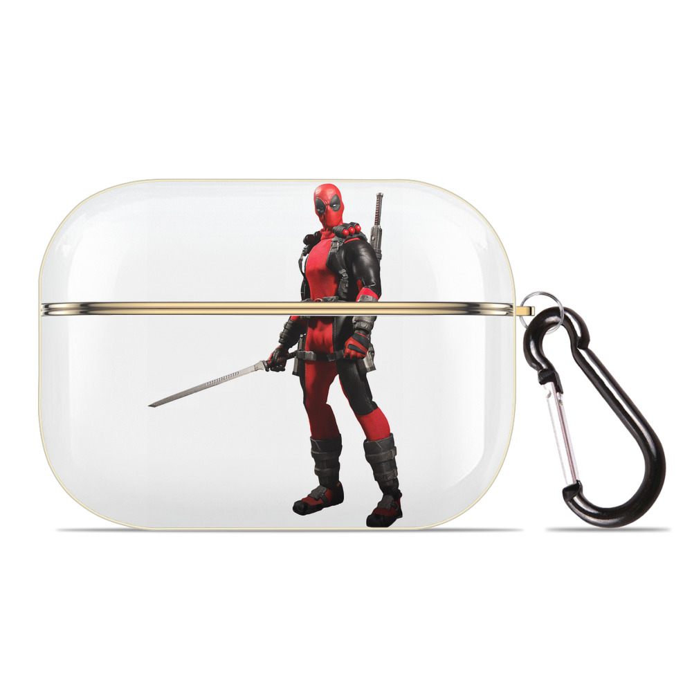 （画像用） Deadpool デッドプール 【AirPods Pro用】ハードシェル保護ケース｜耐衝撃・防指紋・カラビナ付き商品仕様