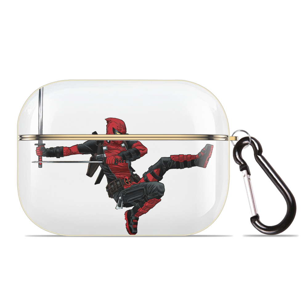 （画像用） Deadpool デッドプール 【AirPods Pro用】ハードシェル保護ケース｜耐衝撃・防指紋・カラビナ付き商品仕様