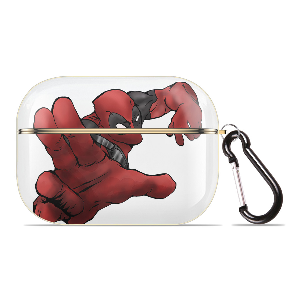 （画像用） Deadpool デッドプール 【AirPods Pro用】ハードシェル保護ケース｜耐衝撃・防指紋・カラビナ付き商品仕様