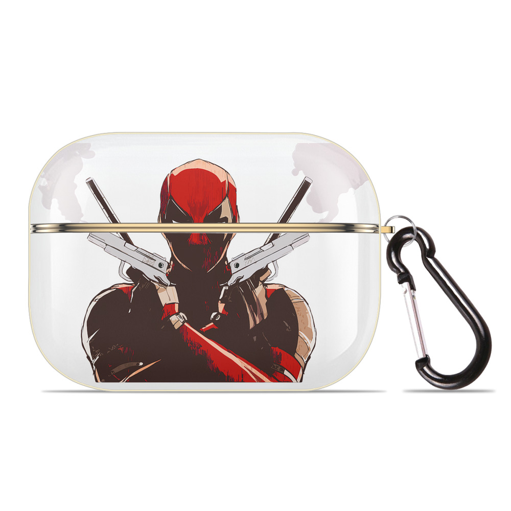 （画像用） Deadpool デッドプール 【AirPods Pro用】ハードシェル保護ケース｜耐衝撃・防指紋・カラビナ付き商品仕様