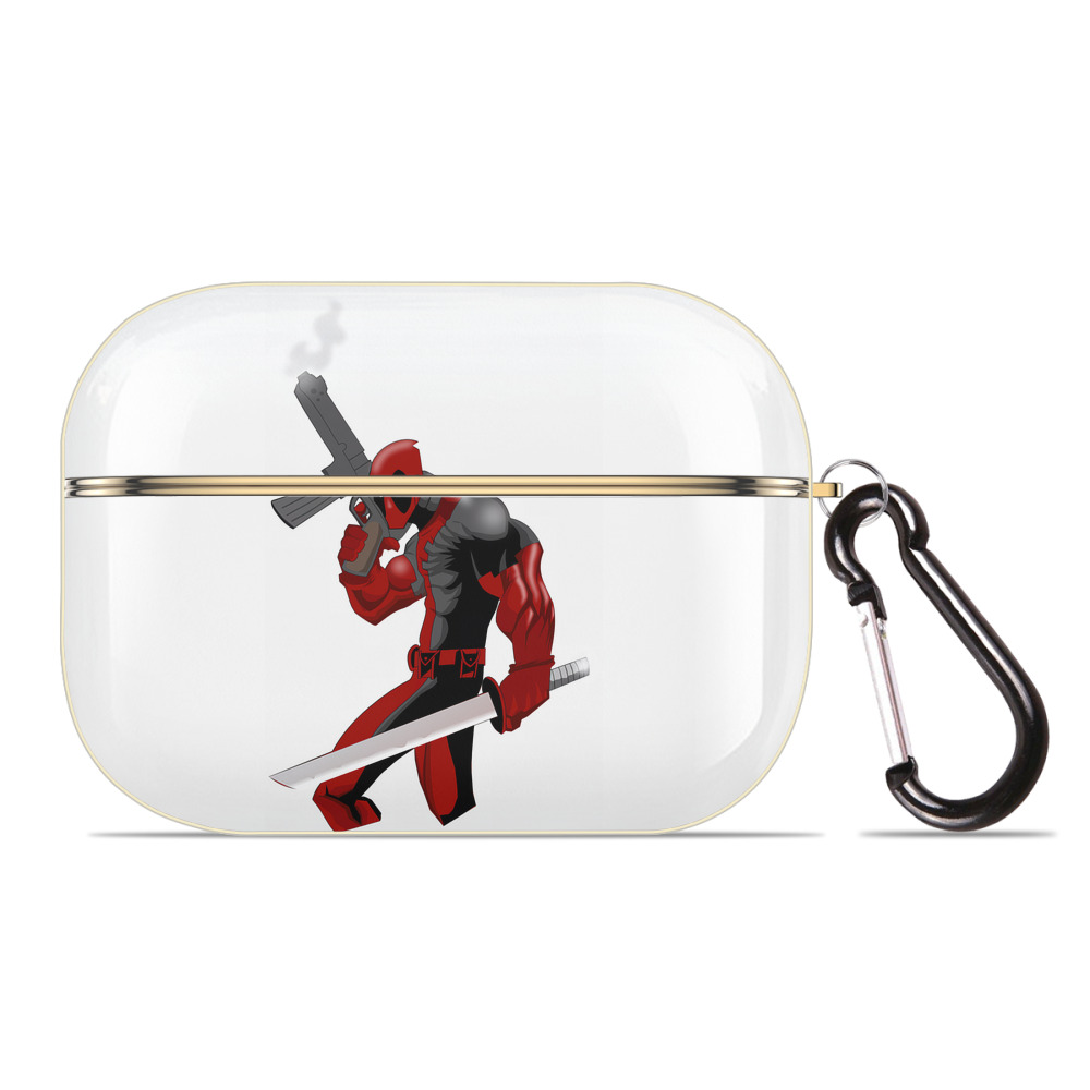 （画像用） Deadpool デッドプール 【AirPods Pro用】ハードシェル保護ケース｜耐衝撃・防指紋・カラビナ付き商品仕様