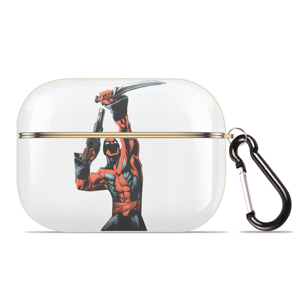 （画像用） Deadpool デッドプール 【AirPods Pro用】ハードシェル保護ケース｜耐衝撃・防指紋・カラビナ付き商品仕様