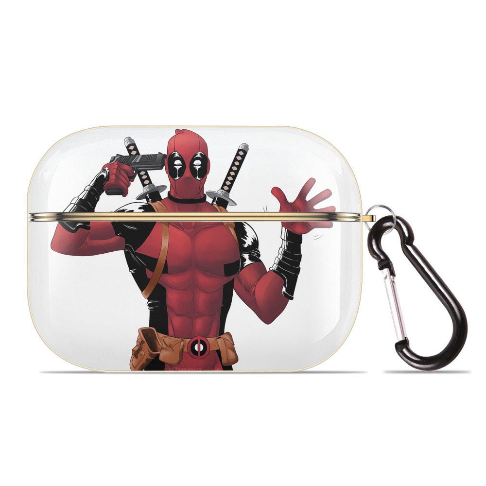 （画像用） Deadpool デッドプール 【AirPods Pro用】ハードシェル保護ケース｜耐衝撃・防指紋・カラビナ付き商品仕様