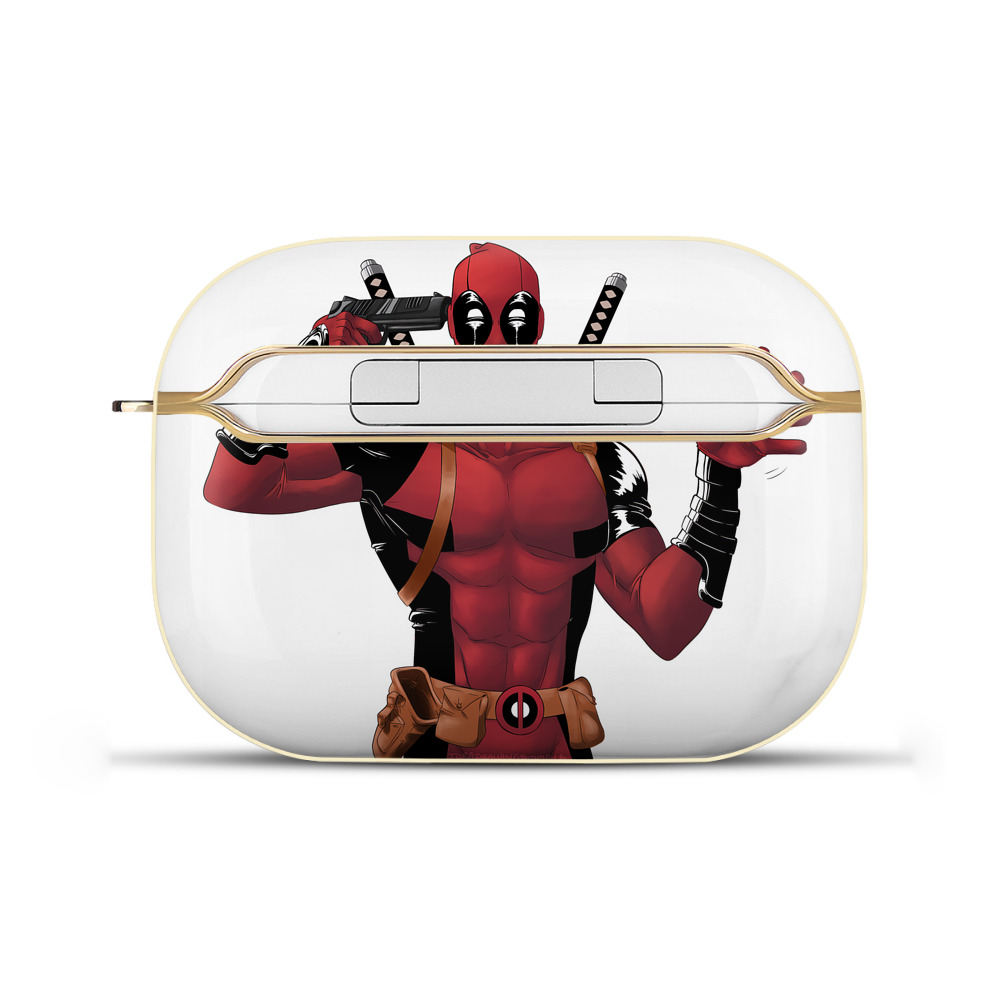 （画像用） Deadpool デッドプール 【AirPods Pro用】ハードシェル保護ケース｜耐衝撃・防指紋・カラビナ付き商品仕様