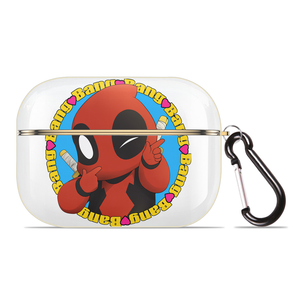（画像用） Deadpool デッドプール 【AirPods Pro用】ハードシェル保護ケース｜耐衝撃・防指紋・カラビナ付き商品仕様