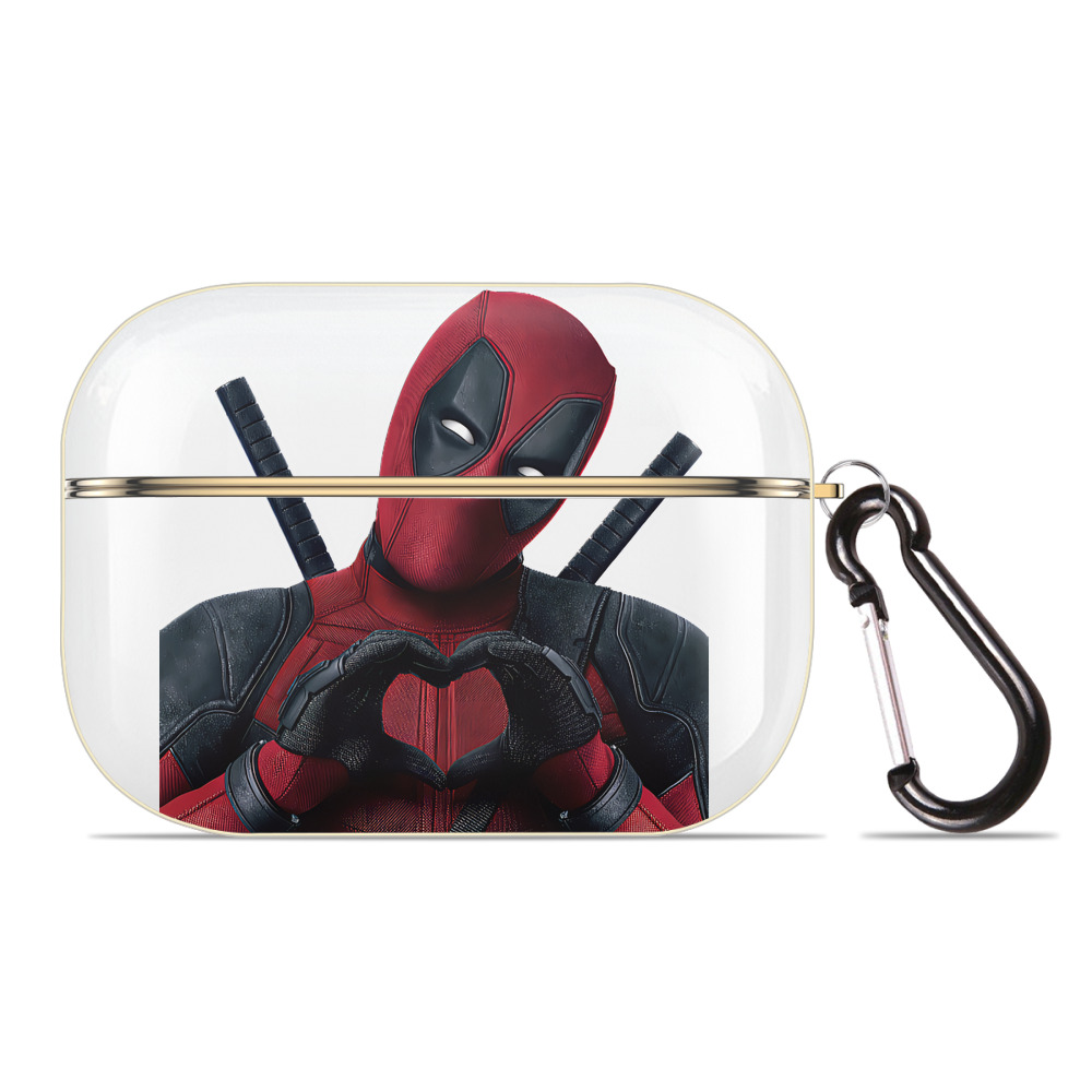 （画像用） Deadpool デッドプール 【AirPods Pro用】ハードシェル保護ケース｜耐衝撃・防指紋・カラビナ付き商品仕様