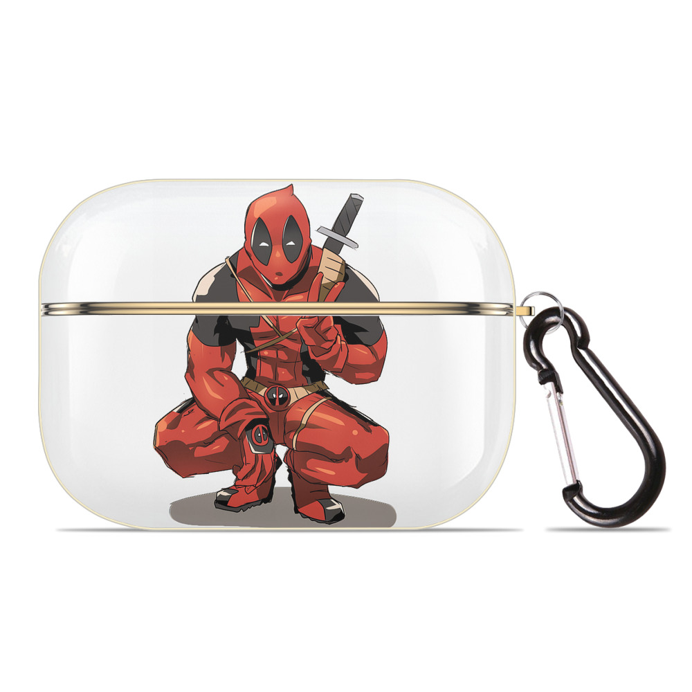 （画像用） Deadpool デッドプール 【AirPods Pro用】ハードシェル保護ケース｜耐衝撃・防指紋・カラビナ付き商品仕様