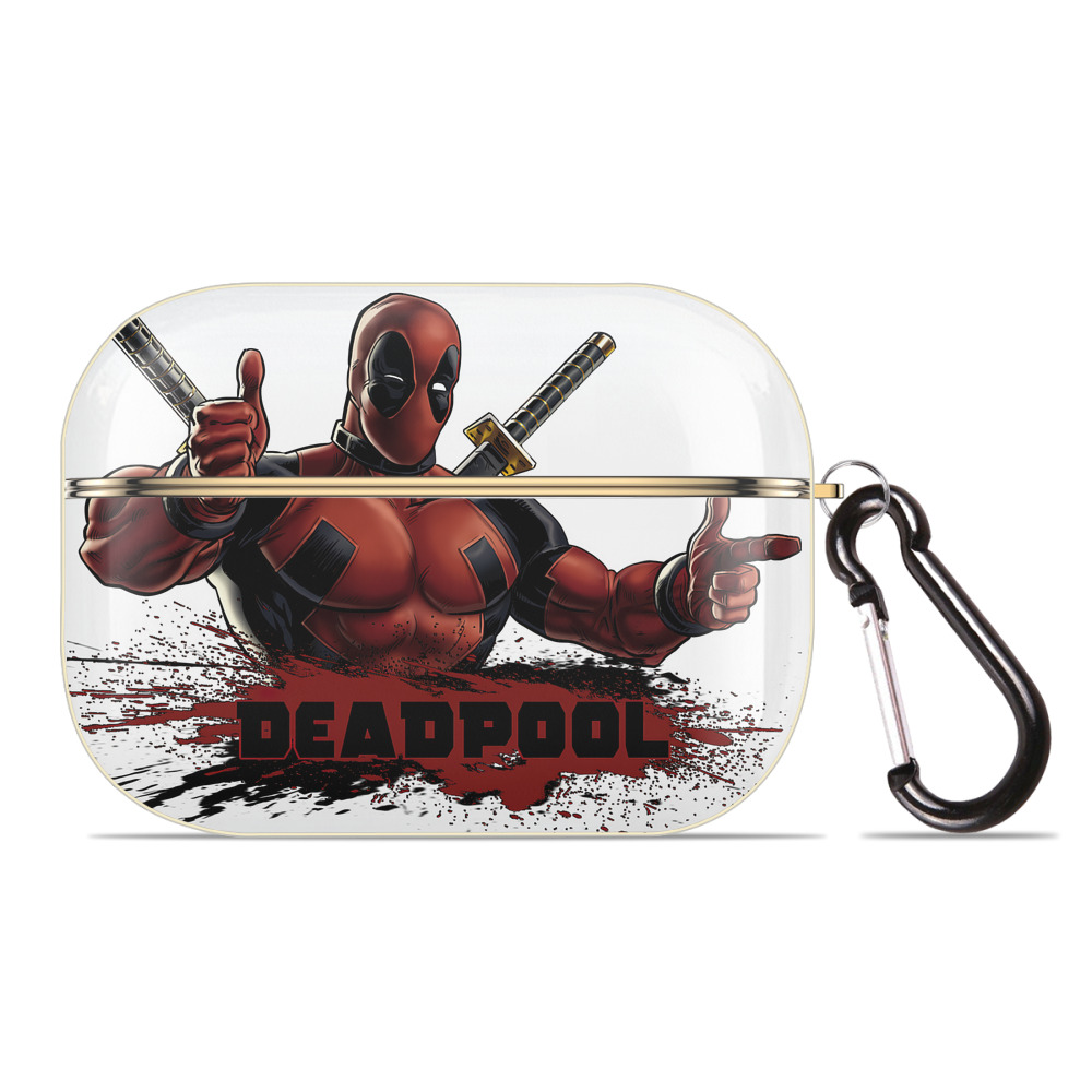 （画像用） Deadpool デッドプール 【AirPods Pro用】ハードシェル保護ケース｜耐衝撃・防指紋・カラビナ付き商品仕様