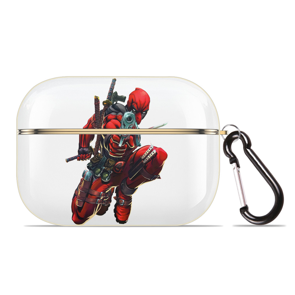 （画像用） Deadpool デッドプール 【AirPods Pro用】ハードシェル保護ケース｜耐衝撃・防指紋・カラビナ付き商品仕様