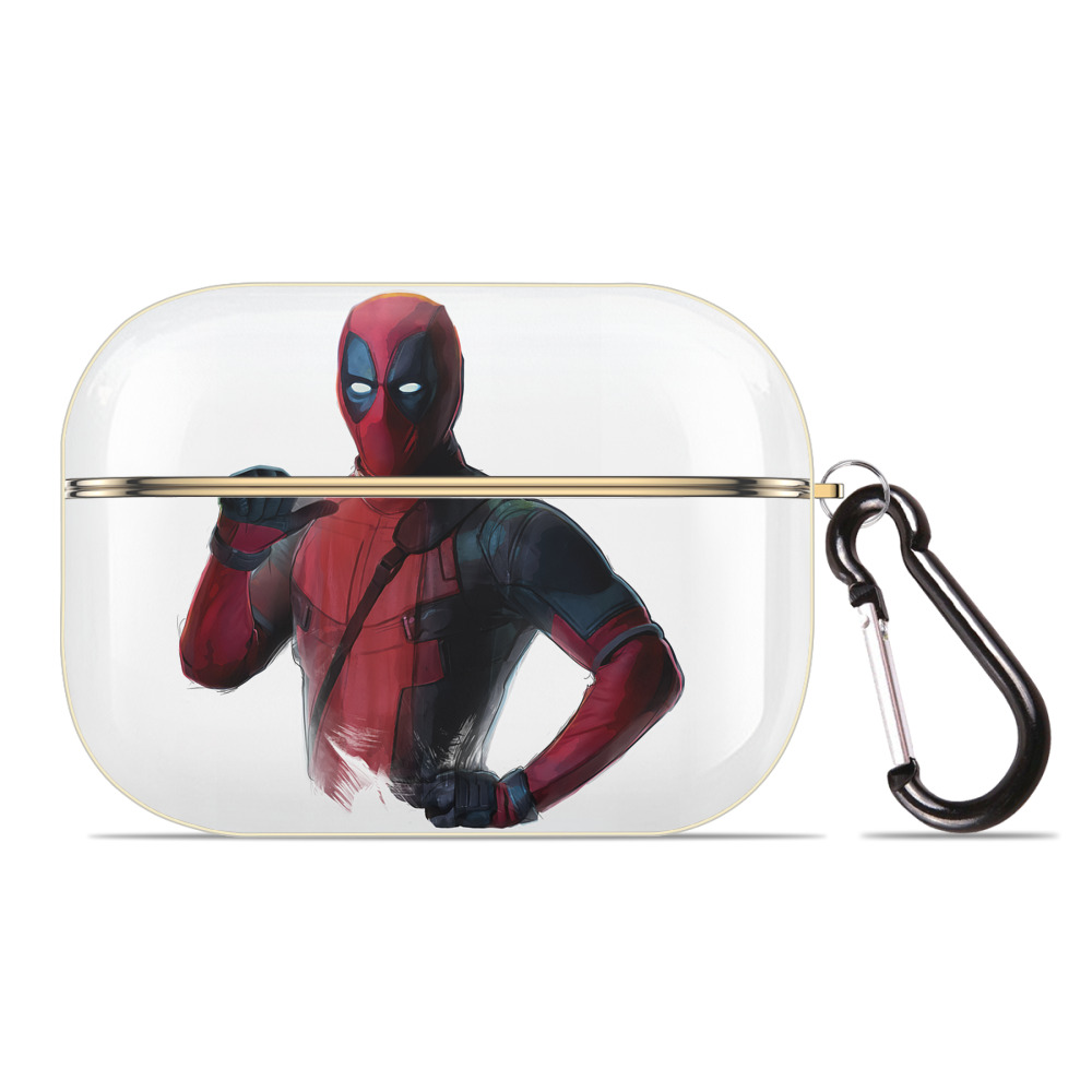 （画像用） Deadpool デッドプール 【AirPods Pro用】ハードシェル保護ケース｜耐衝撃・防指紋・カラビナ付き商品仕様