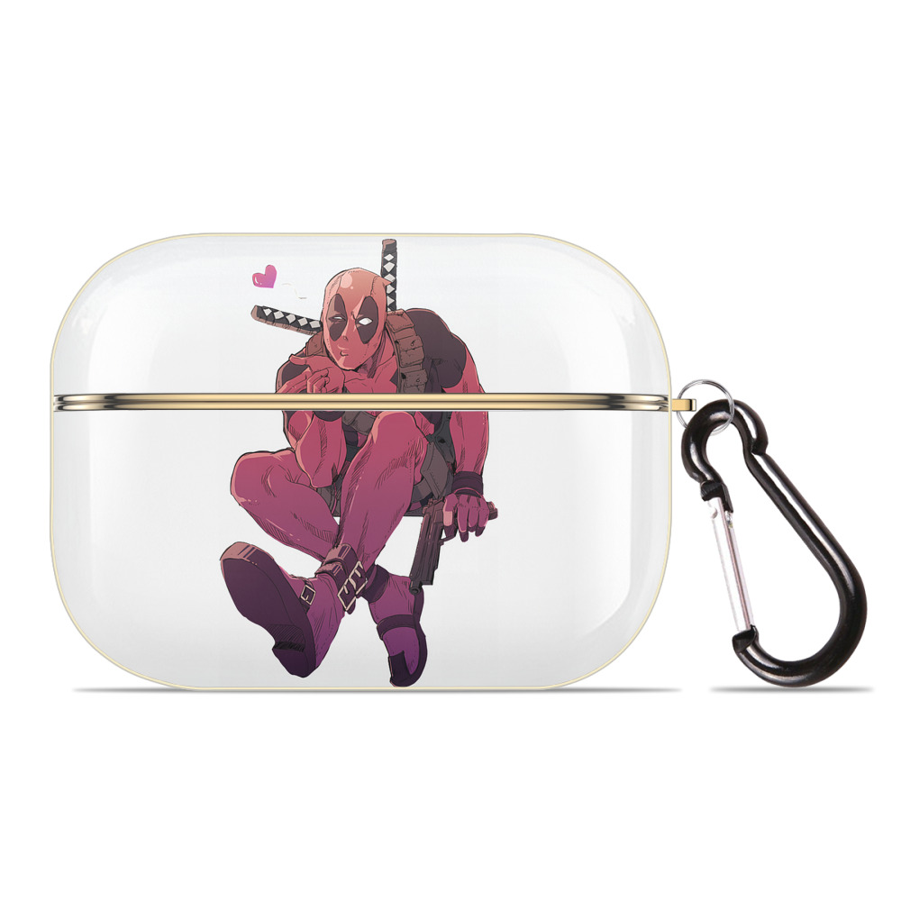 （画像用） Deadpool デッドプール 【AirPods Pro用】ハードシェル保護ケース｜耐衝撃・防指紋・カラビナ付き商品仕様