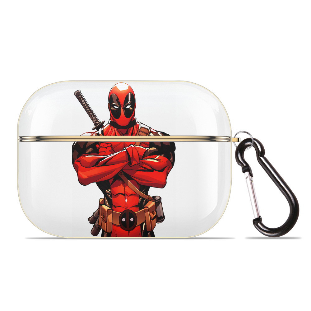 （画像用） Deadpool デッドプール 【AirPods Pro用】ハードシェル保護ケース｜耐衝撃・防指紋・カラビナ付き商品仕様