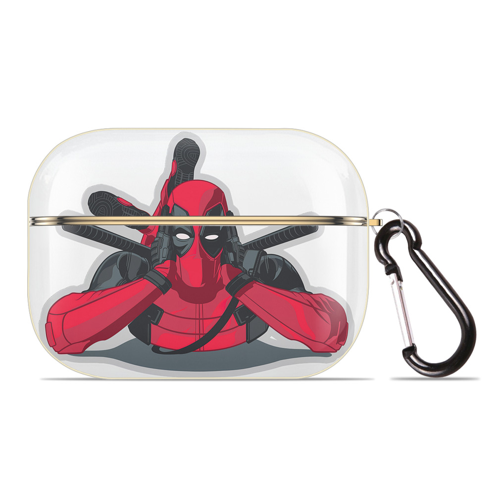 （画像用） Deadpool デッドプール 【AirPods Pro用】ハードシェル保護ケース｜耐衝撃・防指紋・カラビナ付き商品仕様
