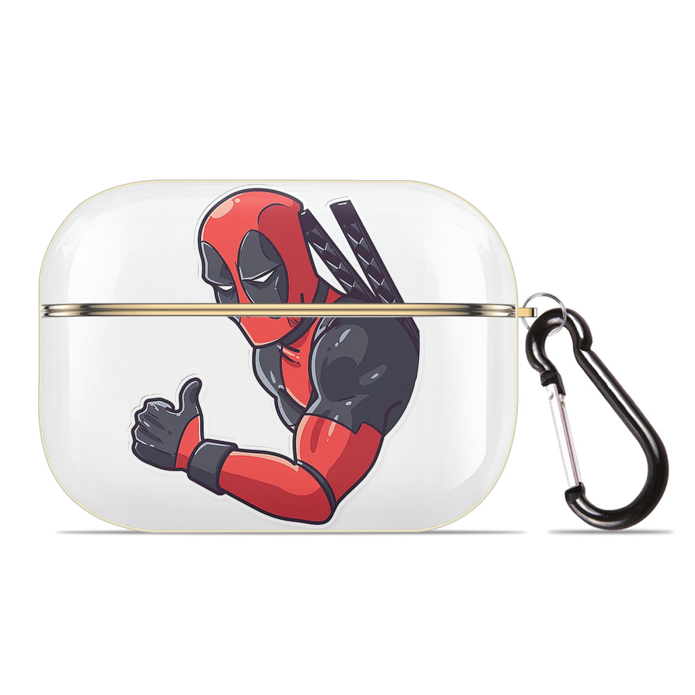 （画像用） Deadpool デッドプール 【AirPods Pro用】ハードシェル保護ケース｜耐衝撃・防指紋・カラビナ付き商品仕様