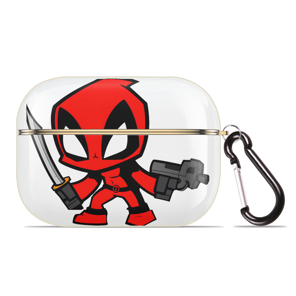 （画像用） Deadpool デッドプール 【AirPods Pro用】ハードシェル保護ケース｜耐衝撃・防指紋・カラビナ付き商品仕様