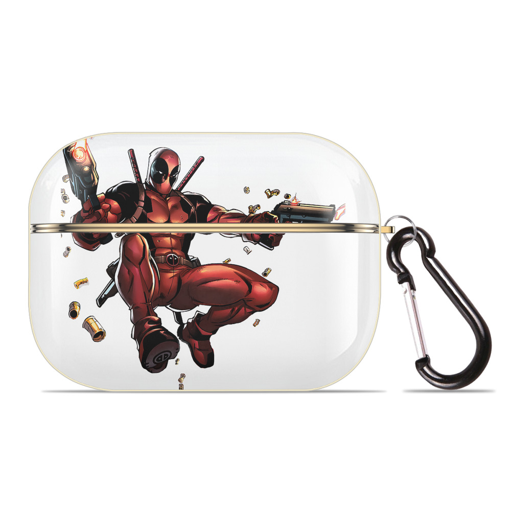 （画像用） Deadpool デッドプール 【AirPods Pro用】ハードシェル保護ケース｜耐衝撃・防指紋・カラビナ付き商品仕様